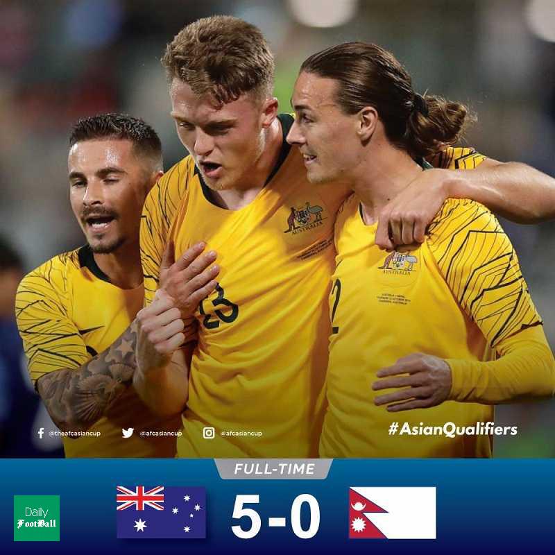 پیروزی پرگل استرالیا مقابل نپال