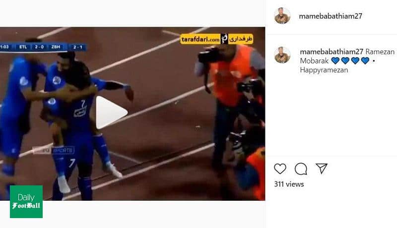 دبل مامه تیام در نشان دادن چراغ سبز به استقلال دبل مامه تیام در نشان دادن چراغ سبز به استقلال