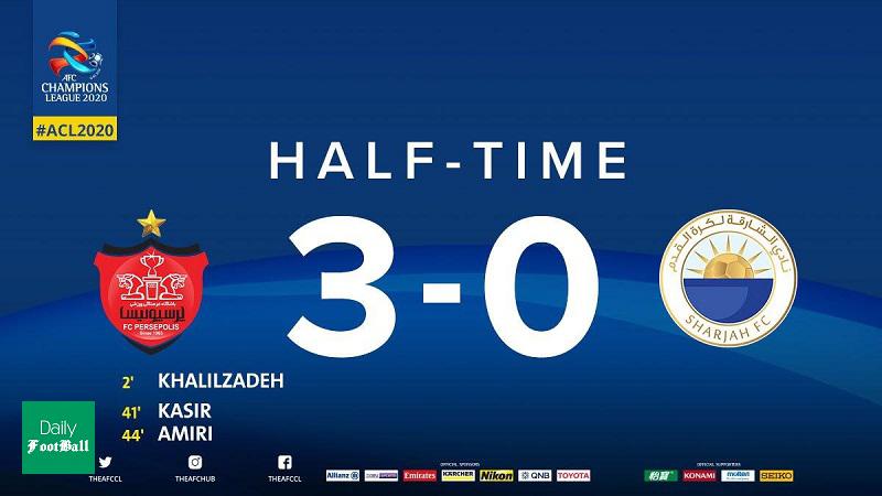 نتیجه بازی پرسپولیس و الشارجه امشب پنجشنبه 3 مهر 99 + جدول گروه C لیگ قهرمانان آسیا نتیجه بازی پرسپولیس و الشارجه امشب پنجشنبه 3 مهر 99 + جدول گروه C لیگ قهرمانان آسیا