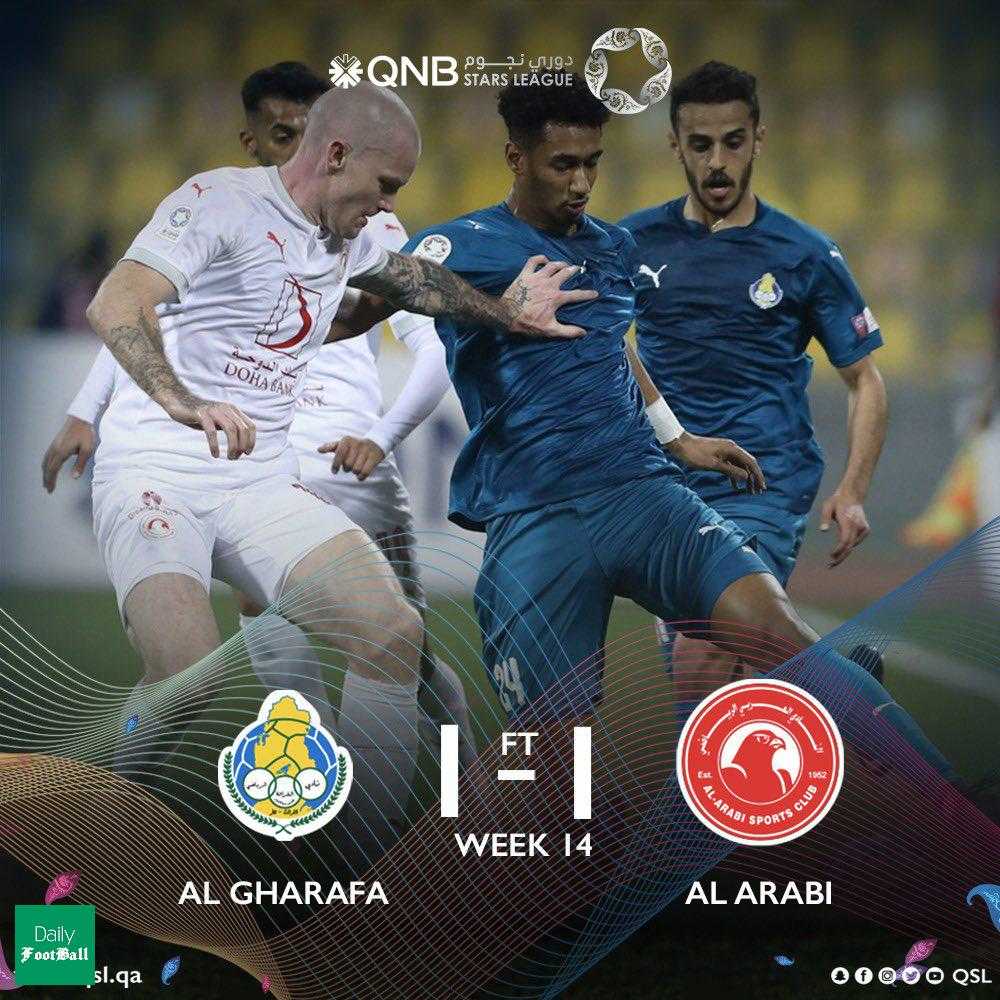 نتیجه بازی الغرافه و العربی| توقف العربی در شب گلزنی مهدی ترابی | دیلی فوتبال