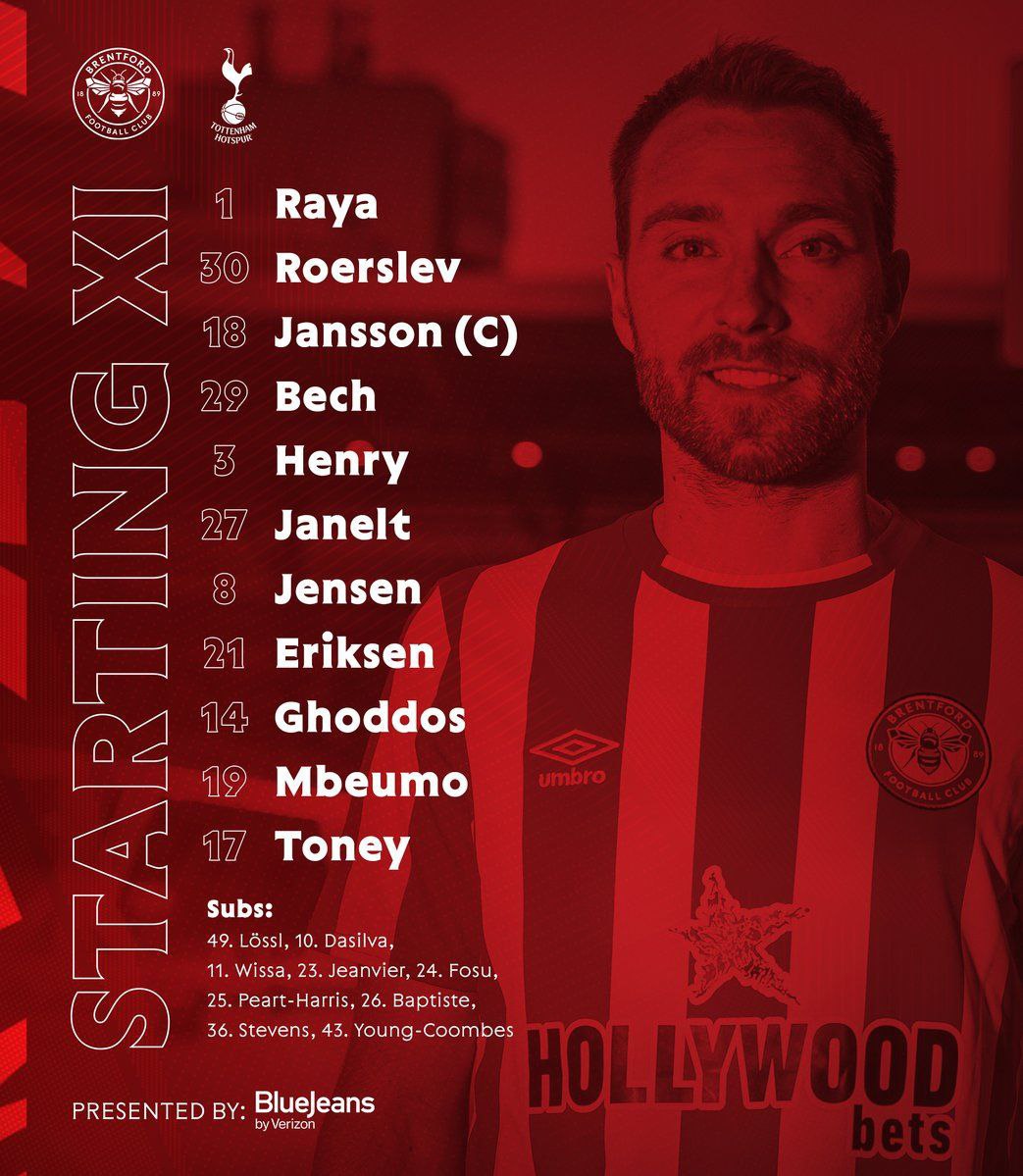 سامان قدوس در ترکیب برنتفورد مقابل تاتنهام برای بازی امشب 3 اردیبهشت 1401 | دیلی فوتبال