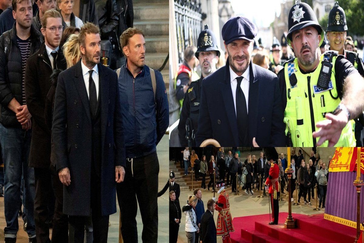 فیلم| انتظار 12 ساعته دیوید بکام برای ادای احترام به ملکه الیزابت | دیلی فوتبال