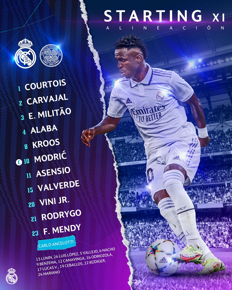 ترکیب رئال مادرید مقابل سلتیک برای بازی امشب 11 آبان 1401 ترکیب رئال مادرید مقابل سلتیک برای بازی امشب 11 آبان 1401 | دیلی فوتبال