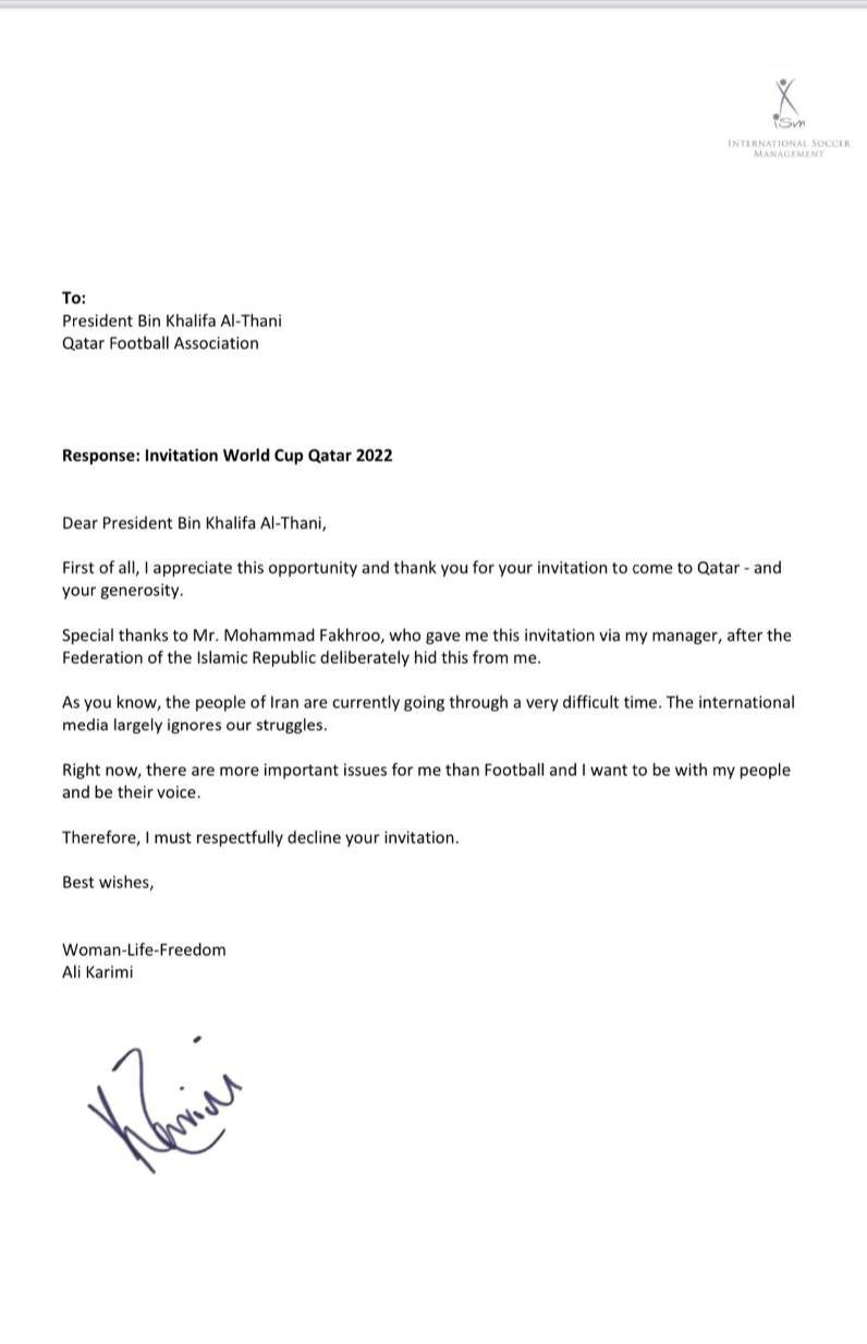 علی کریمی مدعی شد: دعوت فیفا برای حضور در جام جهانی 2022 قطر را رد کردم | دیلی فوتبال