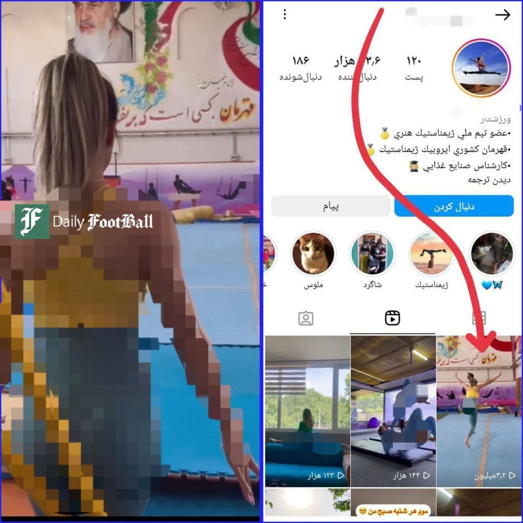 عکس| برهنگی و بدن نمایی عضو تیم ملی ژیمناستیک | دیلی فوتبال