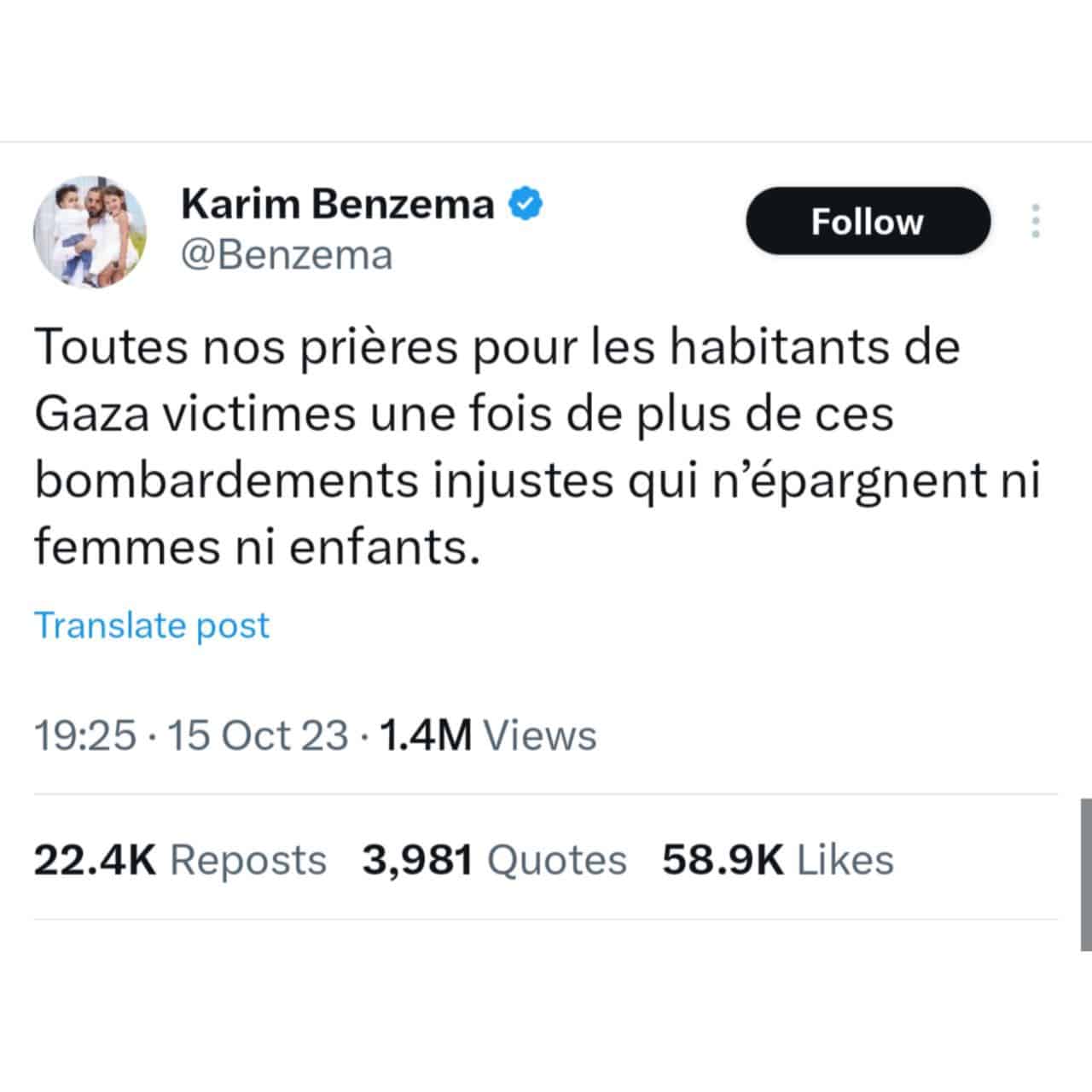 عکس| حمایت کریم بنزما از مردم غزه؛ فوتبالیست های ایرانی در خواب... عکس| حمایت کریم بنزما از مردم غزه؛ فوتبالیست های ایرانی در خواب... | دیلی فوتبال