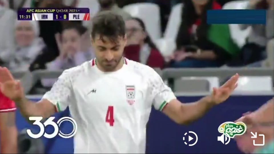 عکس| اقدام پسندیده شجاع خلیل زاده در حمایت از مردم غزه | دیلی فوتبال