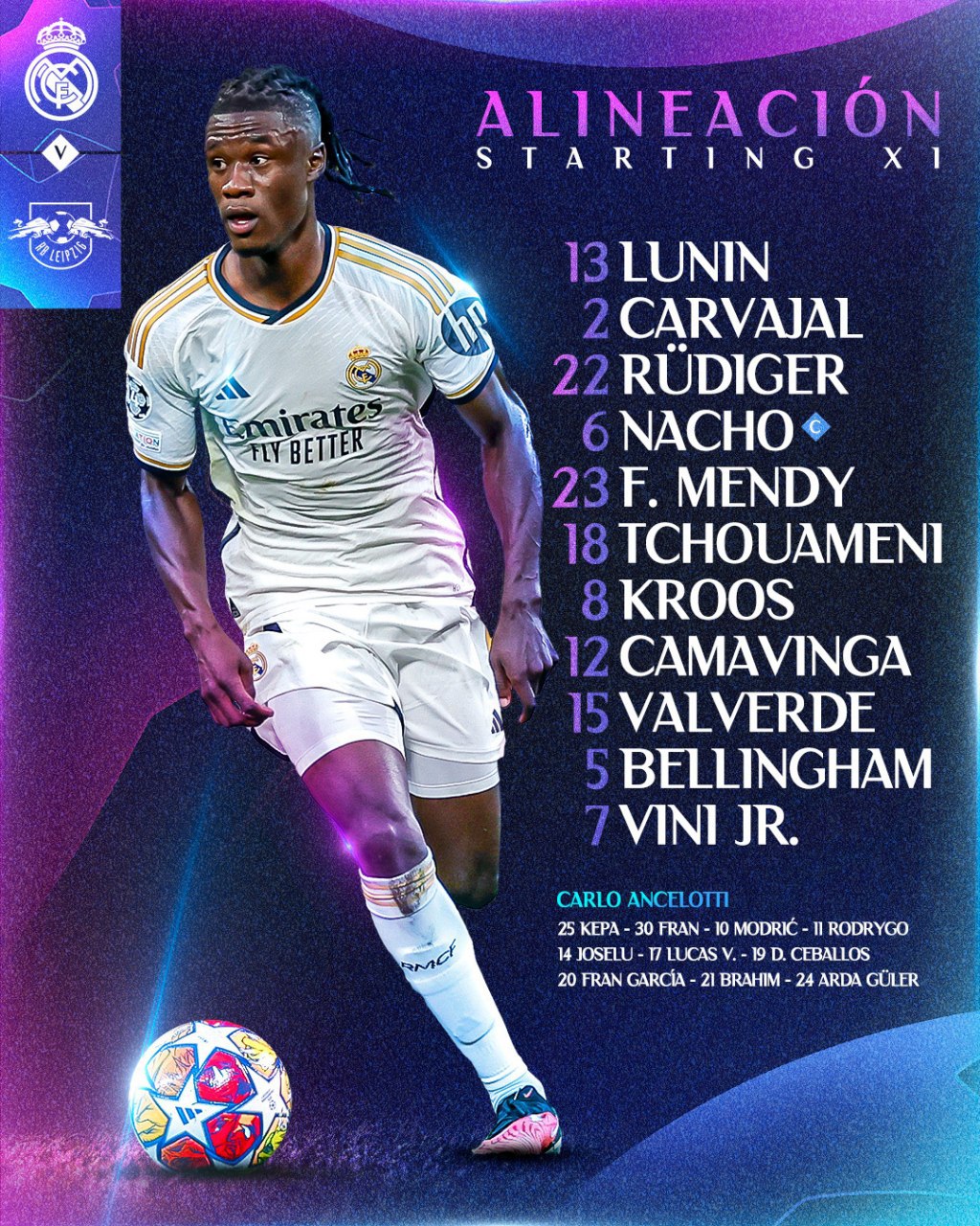 ترکیب رئال مادرید مقابل لایپزیگ برای بازی امشب 16 اسفند 1402 ترکیب رئال مادرید مقابل لایپزیگ برای بازی امشب 16 اسفند 1402 | دیلی فوتبال