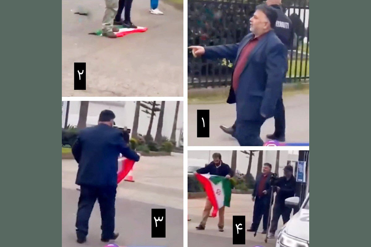 فیلم| واکنش یک ایرانی به توهین وحشیانه براندازان به پرچم ایران | دیلی فوتبال