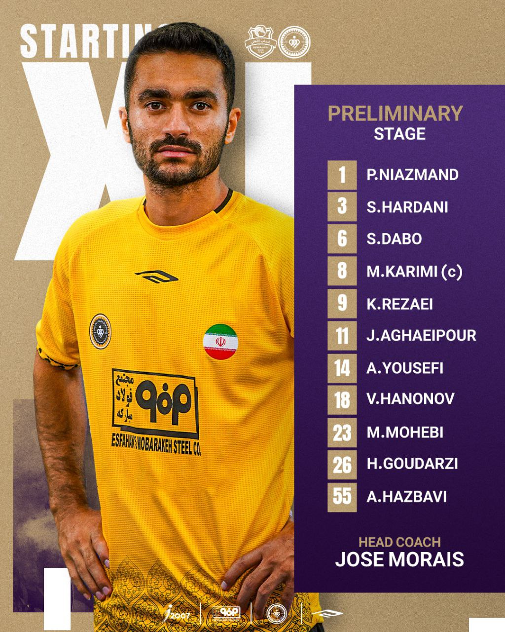 ترکیب سپاهان مقابل شباب الاهلی برای بازی امشب 16 مرداد 1403 ترکیب سپاهان مقابل شباب الاهلی برای بازی امشب 16 مرداد 1403 | دیلی فوتبال