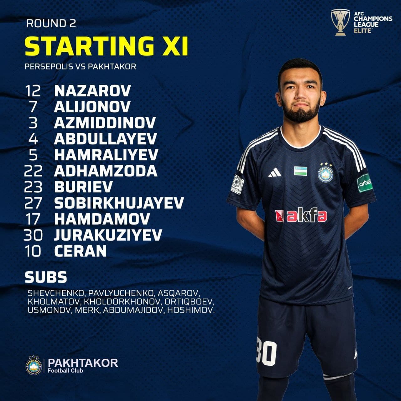 ترکیب پاختاکور برابر پرسپولیس برای بازی امشب 9 مهر 1403 ترکیب پاختاکور برابر پرسپولیس برای بازی امشب 9 مهر 1403 | دیلی فوتبال