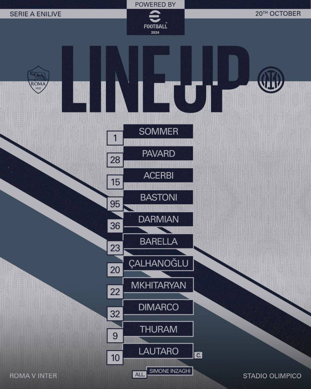 مهدی طارمی روی نیمکت اینتر مقابل رم برای بازی امشب 29 مهر 1403 مهدی طارمی روی نیمکت اینتر مقابل رم برای بازی امشب 29 مهر 1403 | دیلی فوتبال