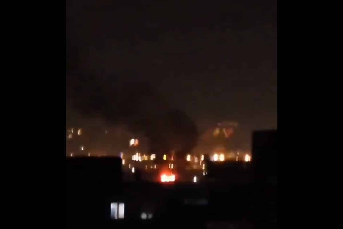 فیلم| اولین تصاویر واقعی از وقوع آتش سوزی در پی انفجار غرب تهران | دیلی فوتبال