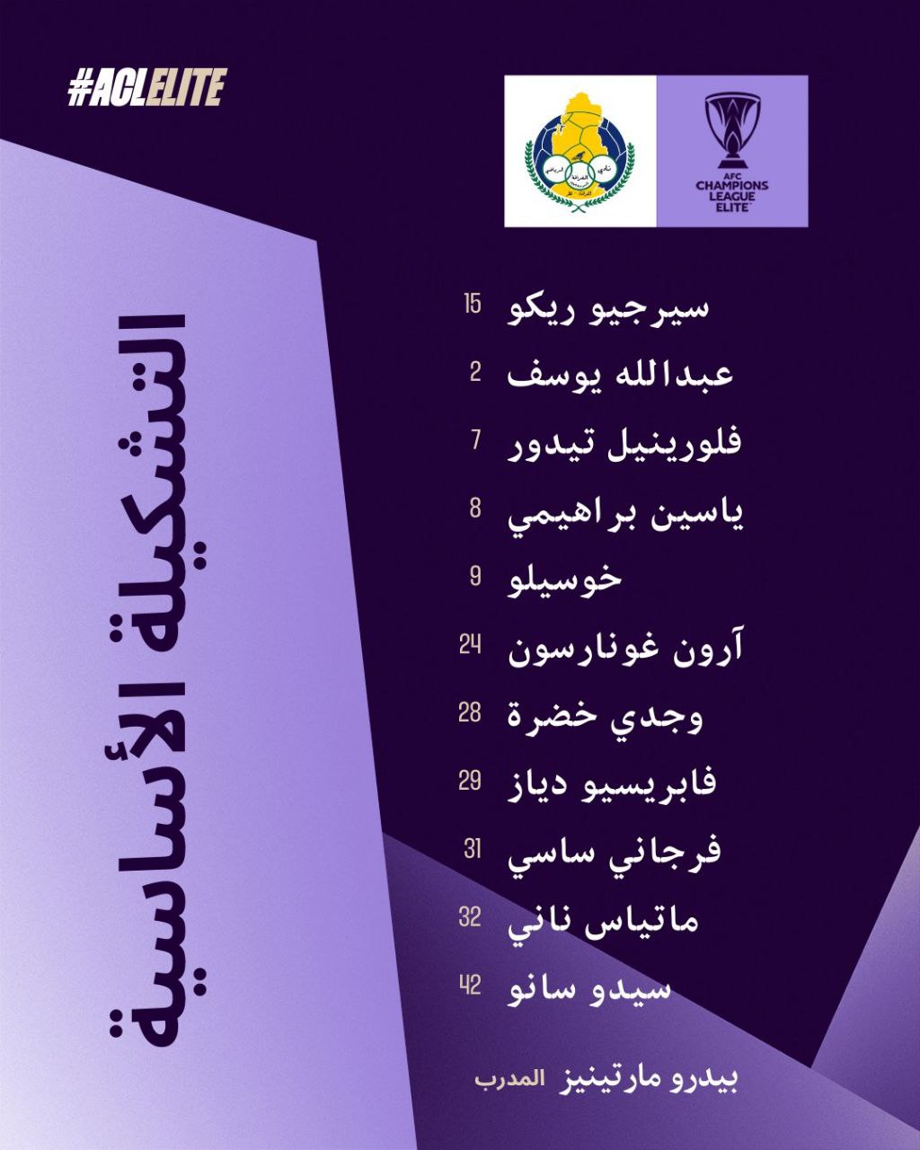 خوزه لو در ترکیب الغرافه برابر پرسپولیس برای بازی امشب 14 آبان 1403 خوزه لو در ترکیب الغرافه برابر پرسپولیس برای بازی امشب 14 آبان 1403 | دیلی فوتبال