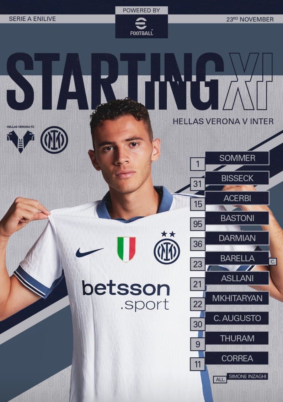 مهدی طارمی روی نیمکت اینتر مقابل هلاس ورونا برای بازی امروز 3 آذر 1403 مهدی طارمی روی نیمکت اینتر مقابل هلاس ورونا برای بازی امروز 3 آذر 1403 | دیلی فوتبال