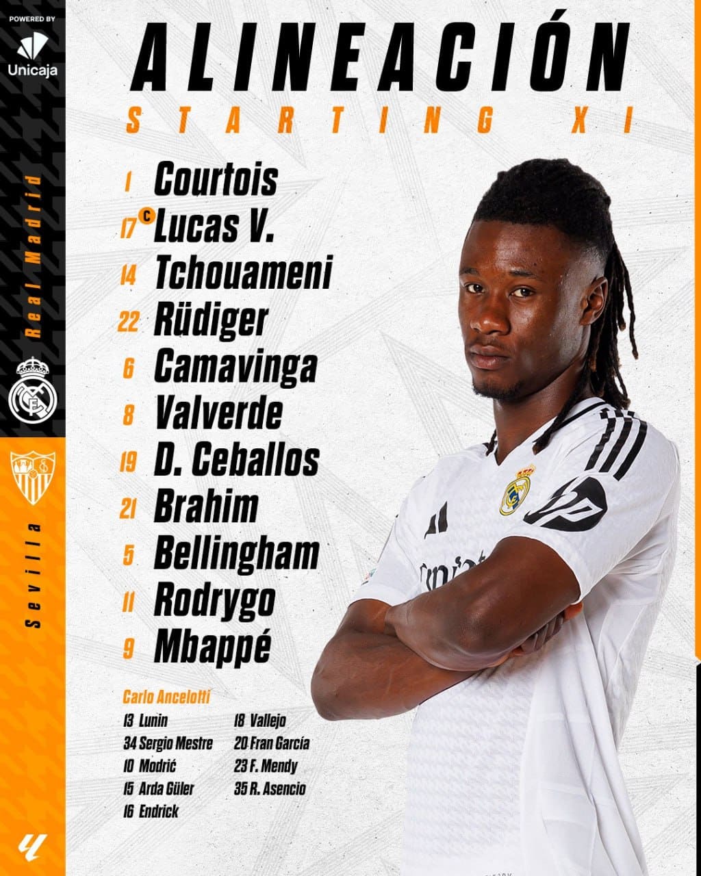 ترکیب رئال مادرید مقابل سویا برای بازی امشب 2 دی 1403 ترکیب رئال مادرید مقابل سویا برای بازی امشب 2 دی 1403 | دیلی فوتبال