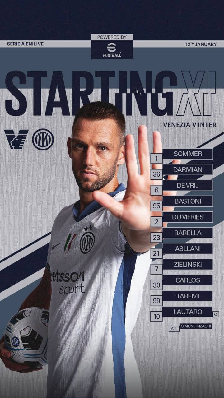 مهدی طارمی در ترکیب اینتر مقابل ونتزیا برای بازی امشب 23 دی 1403 | دیلی فوتبال