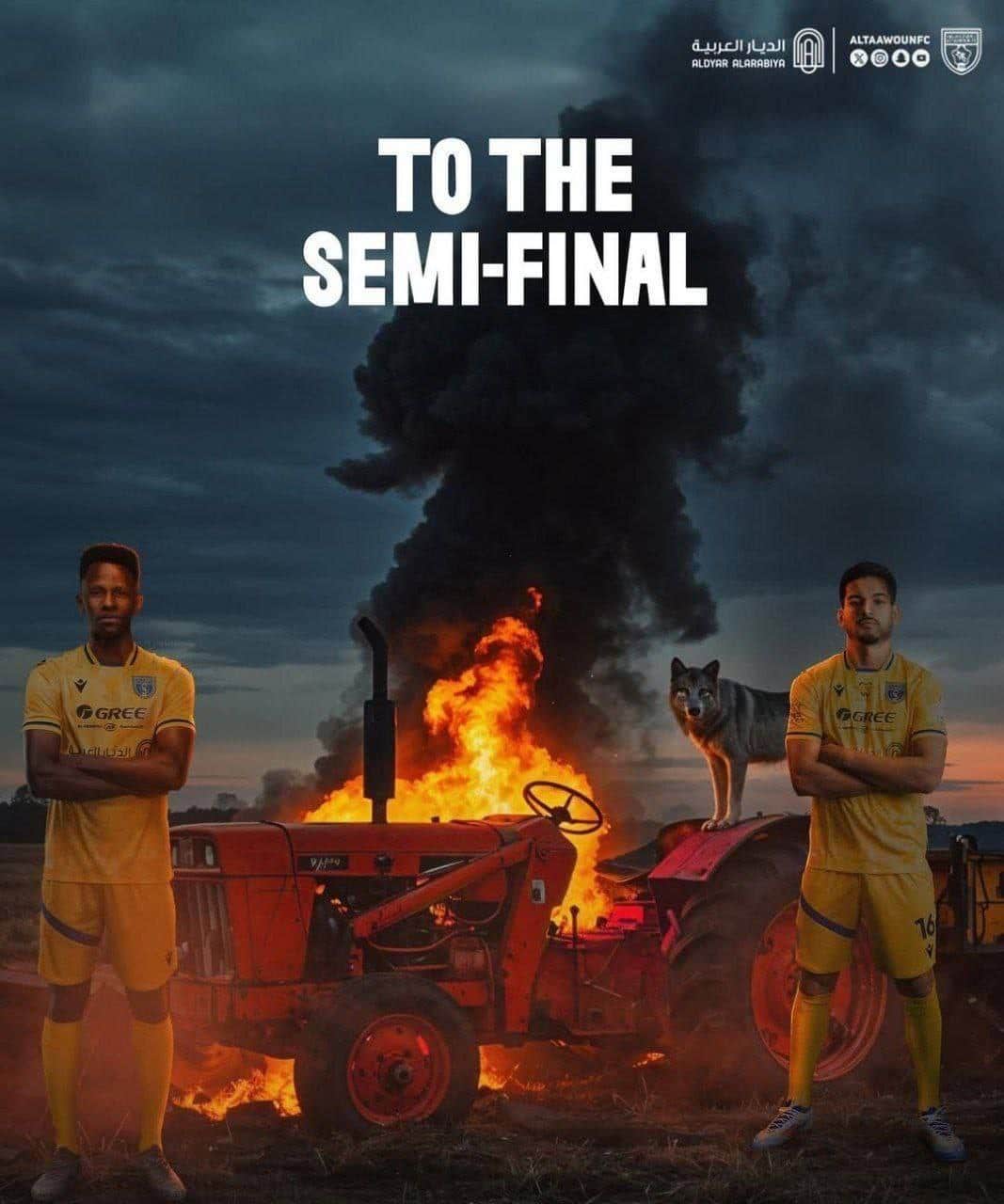 عکس| پوستر جنجالی التعاون پس از حذف تراکتور از لیگ قهرمانان آسیا | دیلی فوتبال