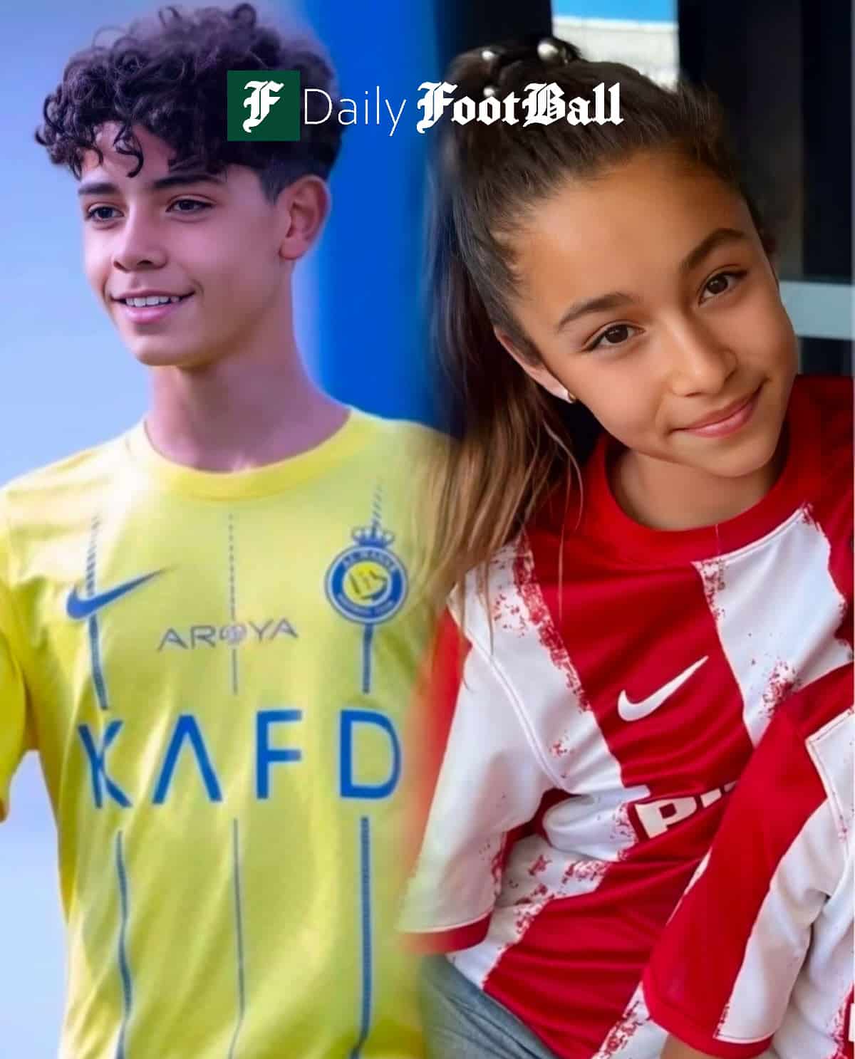 عکس کریستانو رونالدو جونیور در کنار دلفینا دختر لوییس سوارز