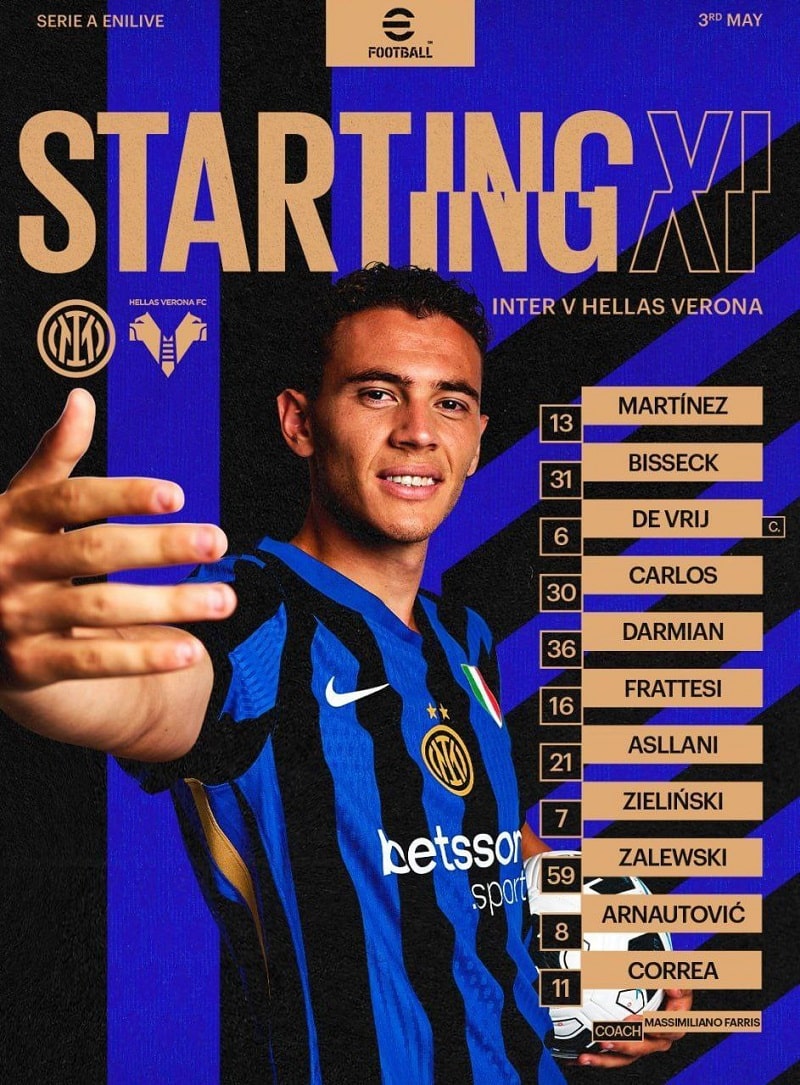 ترکیب اینتر مقابل هلاس ورونا | دیلی فوتبال