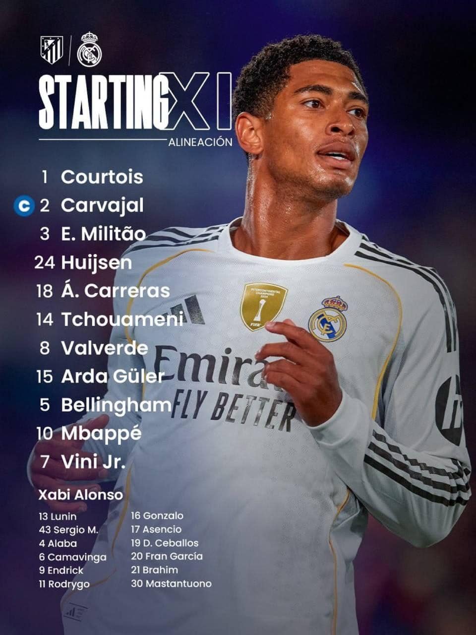 ترکیب رئال مادرید و اتلتیکو مادرید برای بازی امروز 5 مهر 1404 | دیلی فوتبال